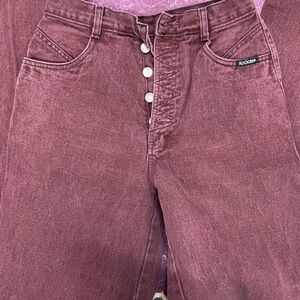 Women's High Rise Maroon Jeans